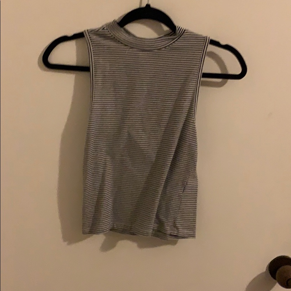 Black and white striped tank top